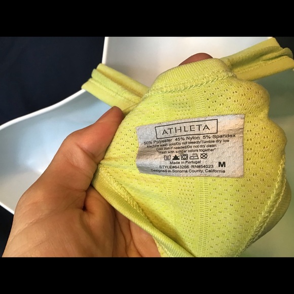 Athleta yellow seamless tank, EUC, cinched sides - Picture 8 of 8